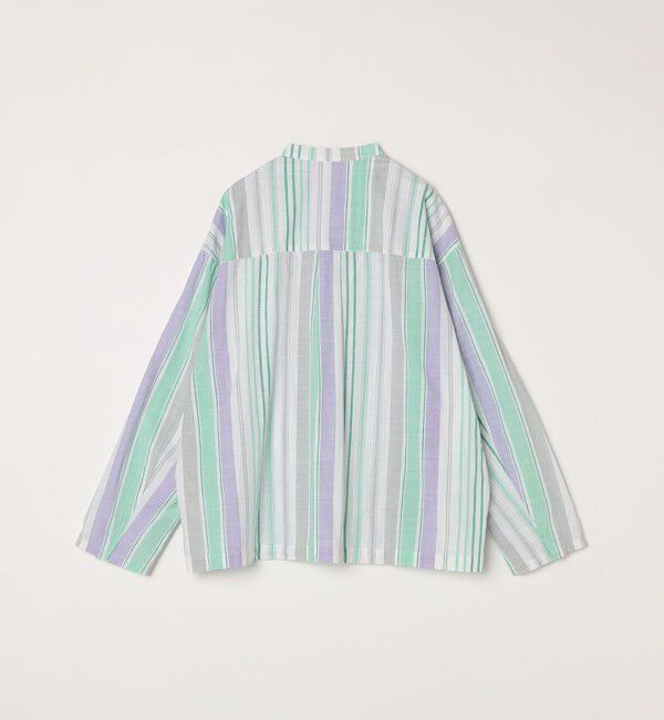 SHIPS any「SHIPS any: BEZ TEXTILE マルチカラー ストライプ / ソリッド  スタンドカラー シャツ◇」|シャツ・ブラウス|
