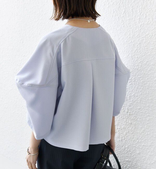 SHIPS for women「【WEB限定】〈洗濯機可能〉リネンライク ランタン袖 ジャケット」|シャツ・ブラウス|