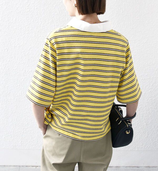 SHIPS any「SHIPS any:〈洗濯機可能〉パイル ボーダー ラガーTEE」|Tシャツ・カットソー|