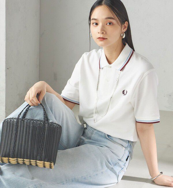 SHIPS for women「FRED PERRY:M12 TWIN TIPPED SHIRT」|ポロシャツ|ホワイト