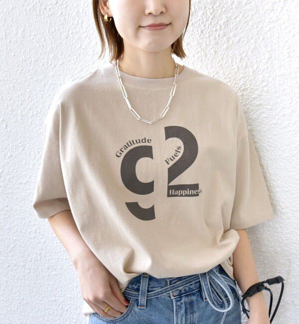 SHIPS for women「【SHIPS別注】81BRANCA:ロゴ 5分袖 TEE」|Tシャツ・カットソー|