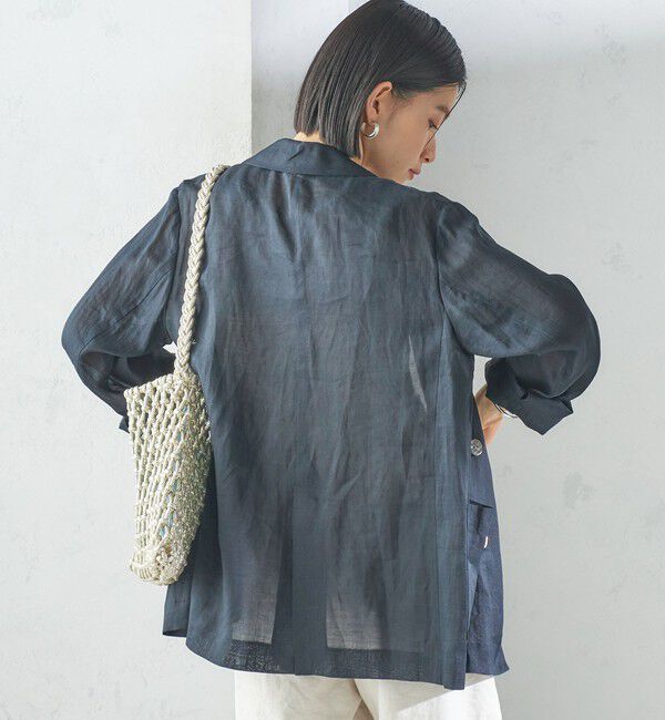 SHIPS for women「〈手洗い可能〉ラミー 4 シアー ジャケット」|テーラードジャケット|