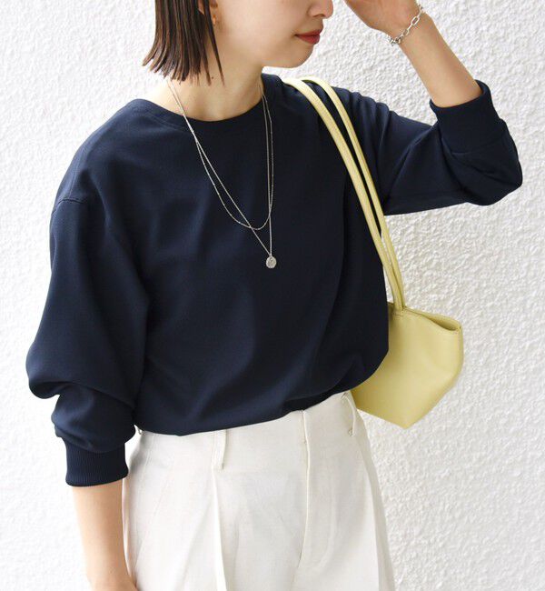 SHIPS for women「〈手洗い可能〉前後 2WAY ジョーゼット 袖リブ プルオーバー」|シャツ・ブラウス|