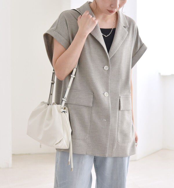 quaranciel「quaranciel: ウーステッド フレンチスリーブ テーラード ジレ ジャケット」|その他|