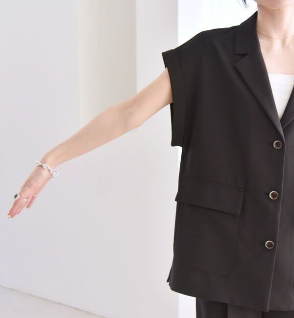 quaranciel「quaranciel: ウーステッド フレンチスリーブ テーラード ジレ ジャケット」|その他|