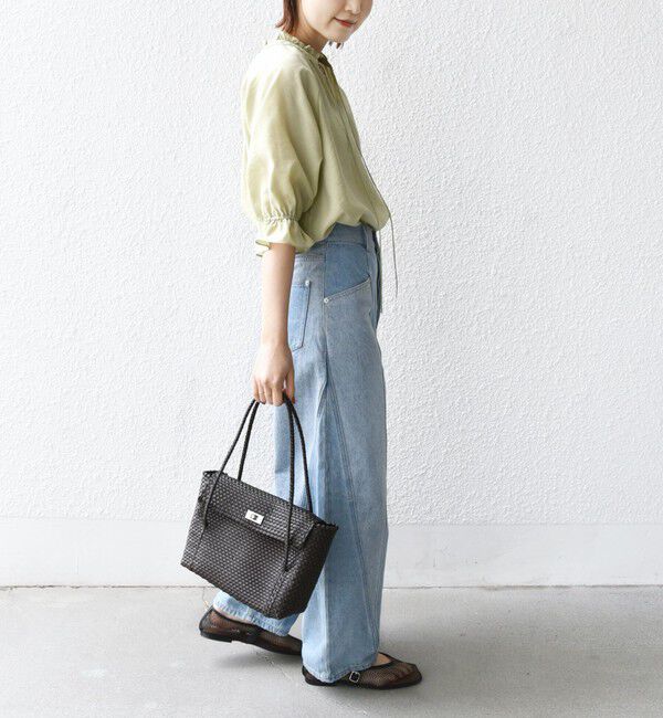 SHIPS for women「〈洗濯機可能〉前後 2WAY フリル リボン シアー ブラウス」|シャツ・ブラウス|