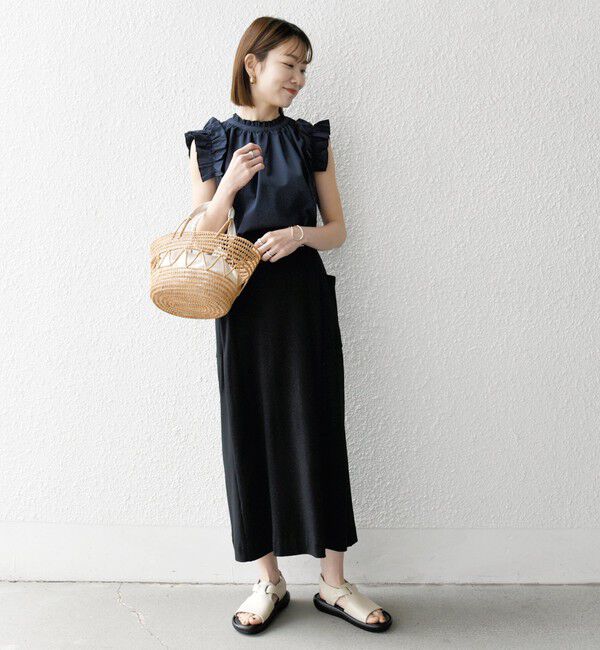 SHIPS any「SHIPS any:〈洗濯機可能〉ミニサッカー フリル スタンドカラー シャツ ブラウス」|シャツ・ブラウス|