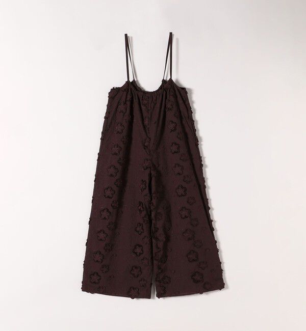 SHIPS any「SHIPS any:〈手洗い可能〉3D フラワー エンブロイダリー ギャザー サロペット」|オールインワン|