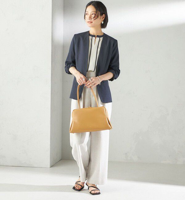 SHIPS for women「〈手洗い可能〉FUNCTIONAL カラーレス ジャケット（セットアップ対応）」|ノーカラージャケット|