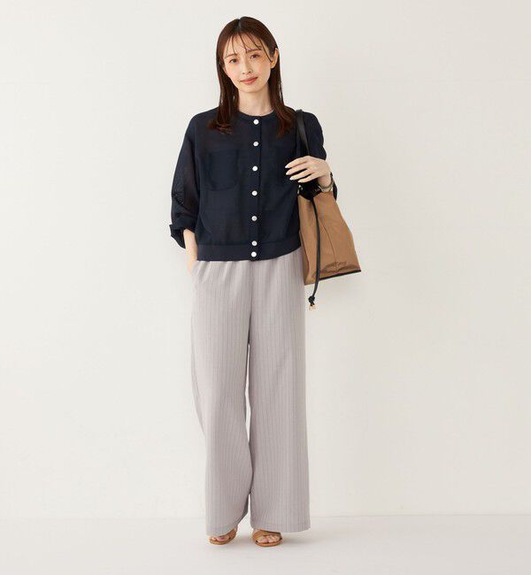 SHIPS Colors 「SHIPS Colors:〈手洗い可能〉メッシュ ノーカラー ハオリ 2◇」|ブルゾン・スタジャン|