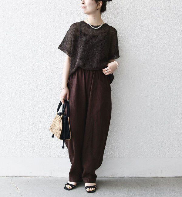 SHIPS any「SHIPS any:〈洗濯機可能〉ヨーロピアンフラックス リネン コクーン イージー パンツ」|その他|