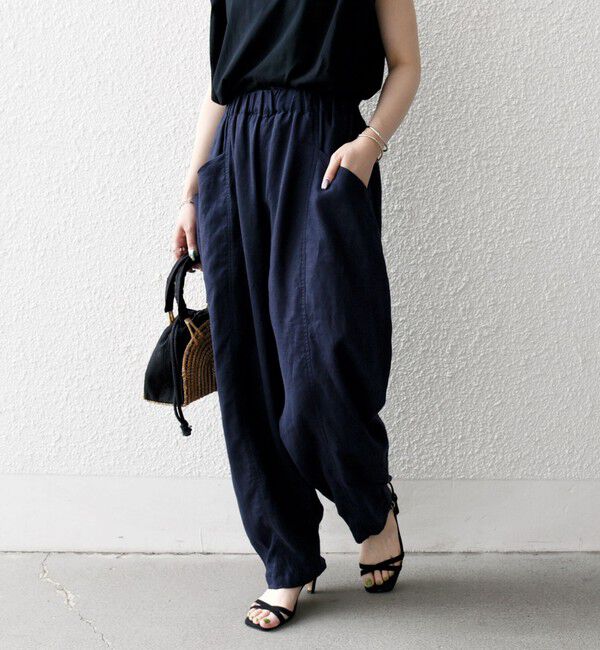 SHIPS any「SHIPS any:〈洗濯機可能〉ヨーロピアンフラックス リネン コクーン イージー パンツ」|その他|