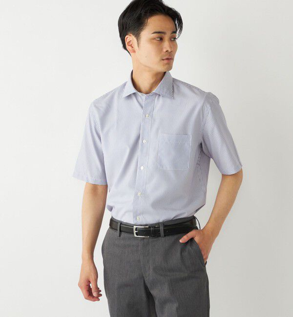 SHIPS Colors 「SHIPS Colors:SMART TECH(R) ノーアイロン セミワイドカラー シャツ」|シャツ・ブラウス|ロイヤルブルー