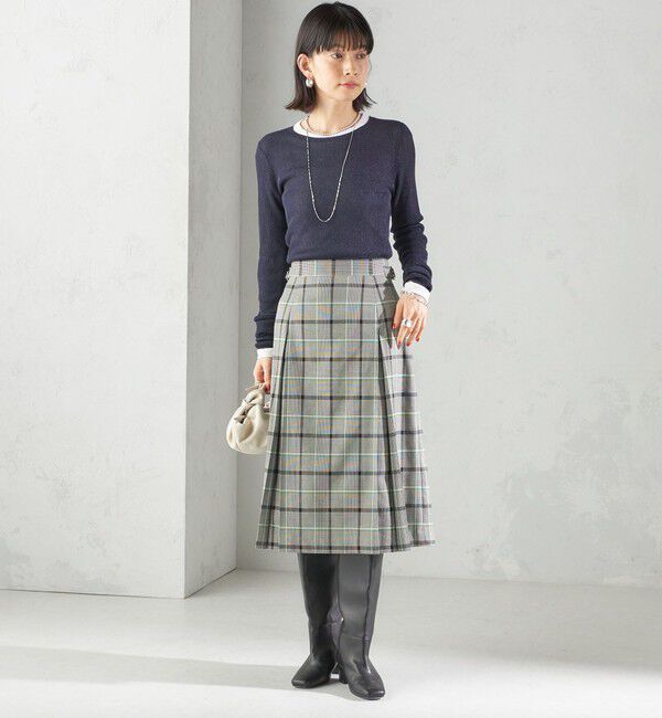 SHIPS for women「《一部追加予約》チェック ボックス プリーツ スカート」|スカート|