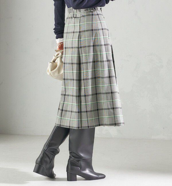 SHIPS for women「《一部追加予約》チェック ボックス プリーツ スカート」|スカート|