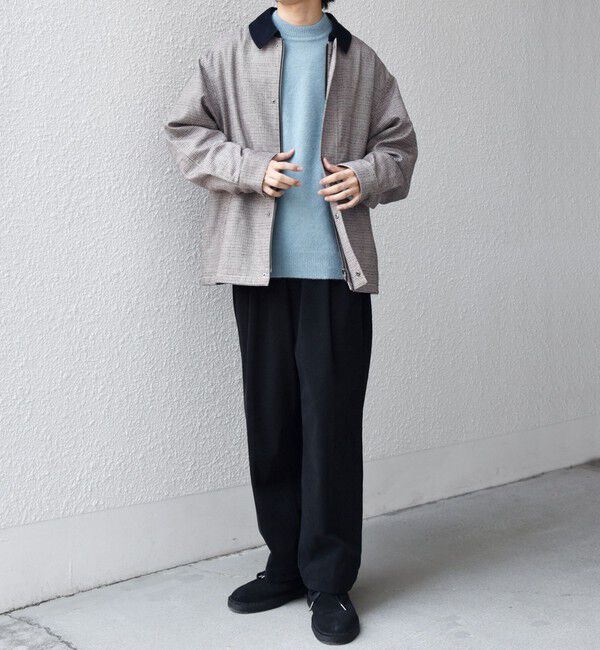 SHIPS any「【SHIPS any別注】Bollington: ウールサキソニー チェック ショート ハンティングジャケット◇」|ブルゾン・スタジャン|