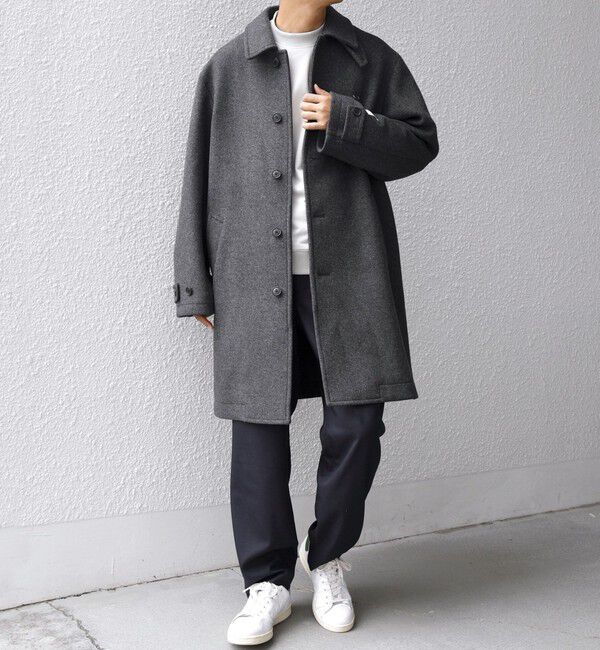SHIPS any「SHIPS any: PURE WOOL MELTON ステンカラー コート 25AW◇」|ステンカラーコート|