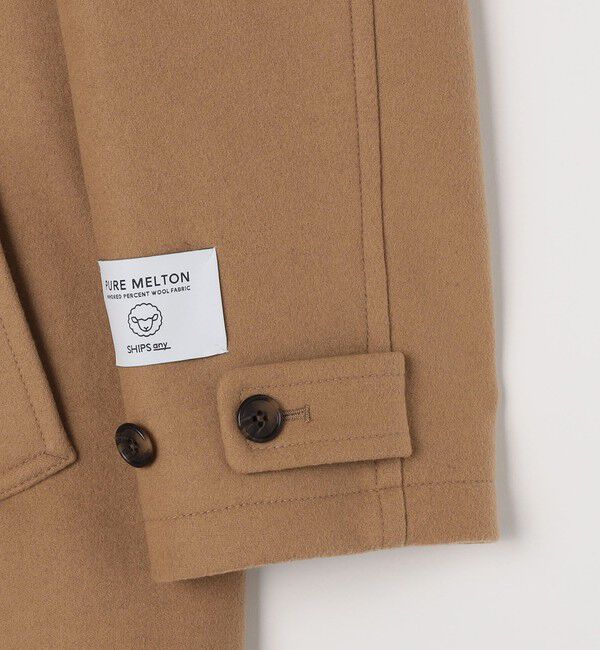 SHIPS any「SHIPS any: PURE WOOL MELTON ステンカラー コート 25AW◇」|ステンカラーコート|