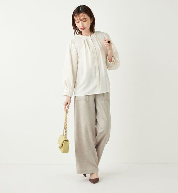 SHIPS Colors 「《予約》SHIPS Colors:〈洗濯機可能〉ジョーゼット タックスリーブ ブラウス2◆」|シャツ・ブラウス|