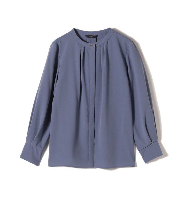 SHIPS Colors 「《予約》SHIPS Colors:〈洗濯機可能〉ジョーゼット タックスリーブ ブラウス2◆」|シャツ・ブラウス|スカイブルー