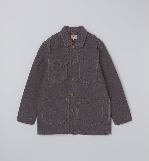 SHIPS「WYTHE NEW YORK: HEAVYWEIGHT PINPOINT CANVAS BARN JACKET」|ブルゾン・スタジャン|ブラック