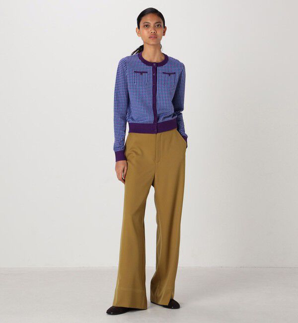 CABaN「コットンカシミヤ ギンガムチェックカーディガン」|カーディガン|