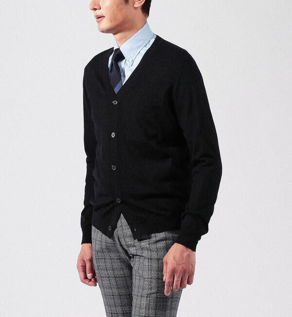 TOMORROWLAND MENS「スーパーファインメリノウール Vネックカーディガン」|ニット・セーター|