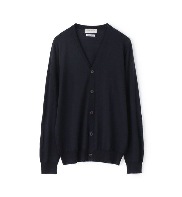 TOMORROWLAND MENS「スーパーファインメリノウール Vネックカーディガン」|ニット・セーター|69 ネイビー