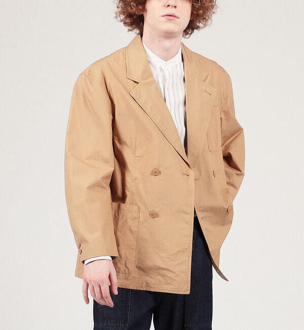 TOMORROWLAND MENS「スーピマコットンタイプライター 4Bダブルブレステッドジャケット」|テーラードジャケット|