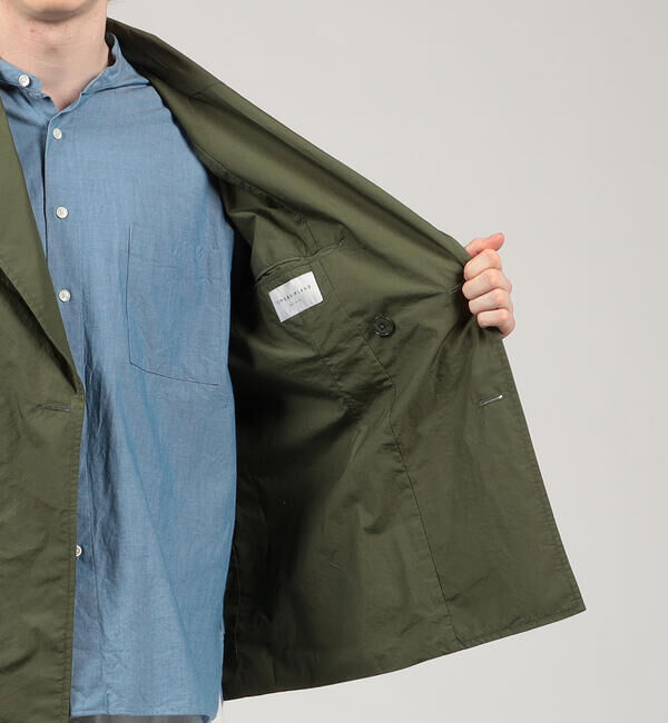 TOMORROWLAND MENS「スーピマコットンタイプライター 4Bダブルブレステッドジャケット」|テーラードジャケット|