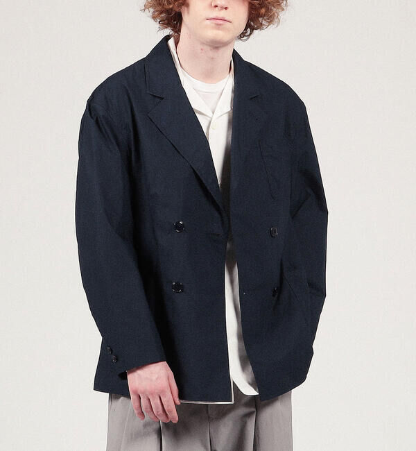 TOMORROWLAND MENS「スーピマコットンタイプライター 4Bダブルブレステッドジャケット」|テーラードジャケット|