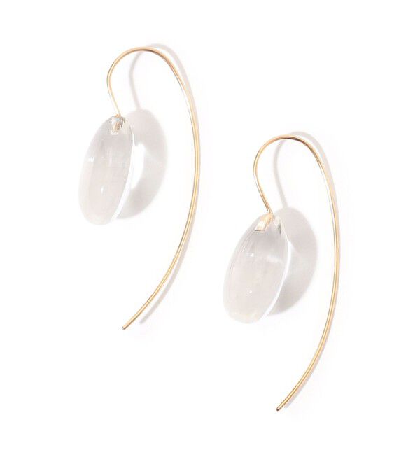 TOMORROWLAND GOODS「MOUNIR rock crystal オーバル ピアス」|ピアス|92 ゴールド系