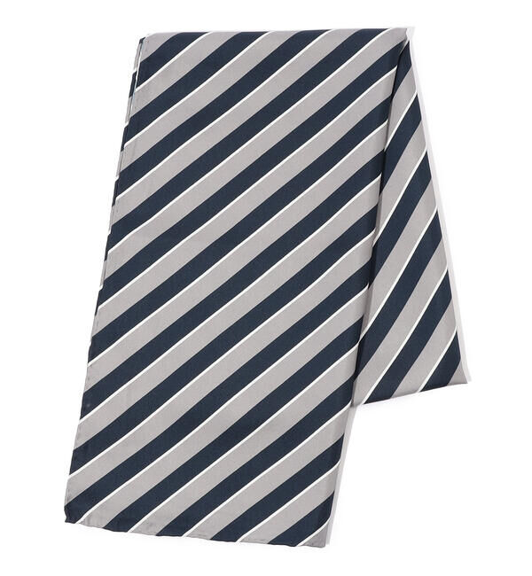 TOMORROWLAND GOODS「TOMORROWLAND シルク レジメンタルストール」|ストール|66 ブルー系