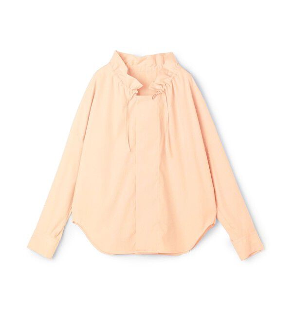 MACPHEE「コットンブロード フリルカラーブラウス」|シャツ・ブラウス|26 オレンジ系