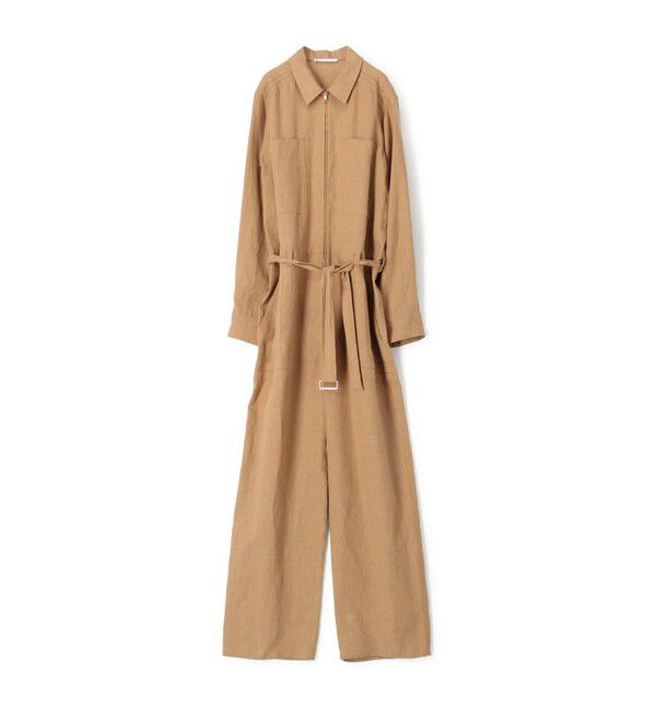 GALERIE VIE「フレンチリネン ジャンプスーツ」|オールインワン|45 キャメル