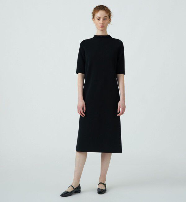 Ballsey「ウールポリエステルパールコンビ ハーフスリーブワンピース」|ワンピース|