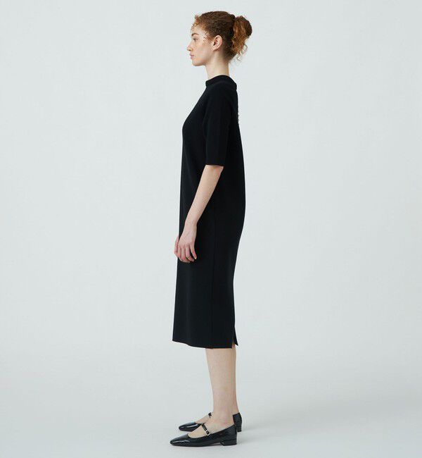 Ballsey「ウールポリエステルパールコンビ ハーフスリーブワンピース」|ワンピース|