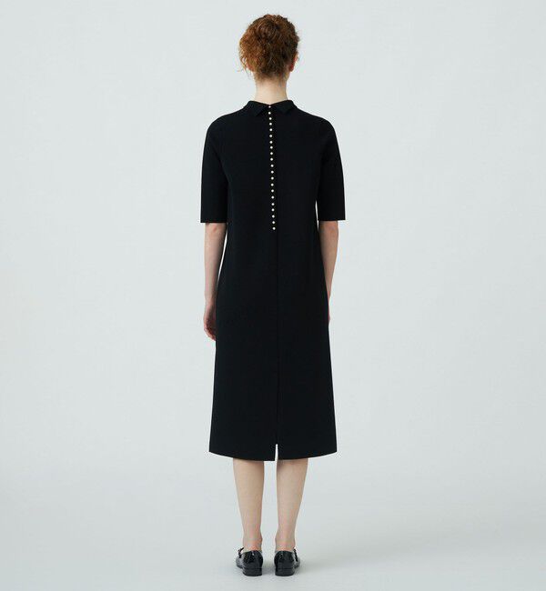 Ballsey「ウールポリエステルパールコンビ ハーフスリーブワンピース」|ワンピース|