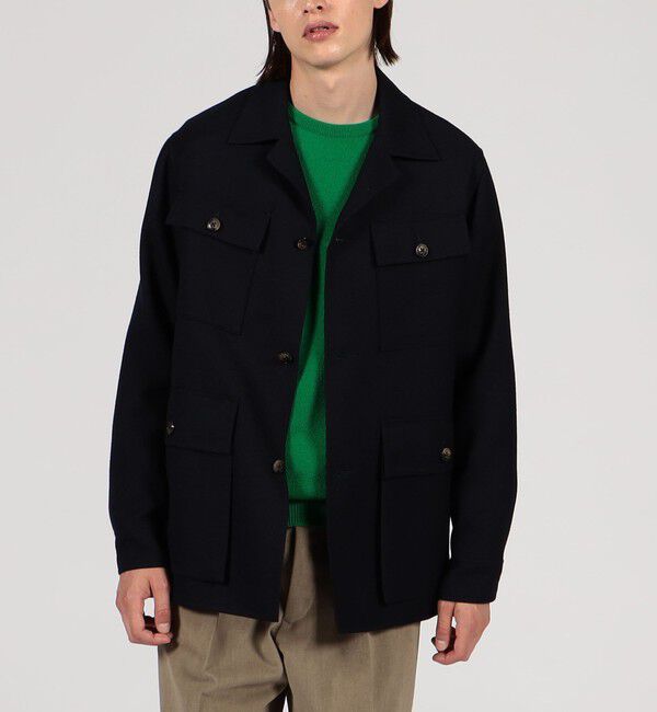 TOMORROWLAND MENS「ウール サファリジャケット」|ブルゾン・スタジャン|
