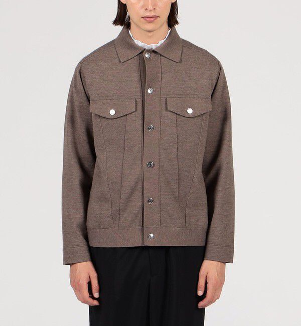 TOMORROWLAND MENS「ポリエステルウール ニットGジャン」|ニット・セーター|