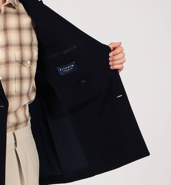 TOMORROWLAND MENS「ウールコットンダブルニット ダブルブレステッド6BブレザーDONDY」|テーラードジャケット|