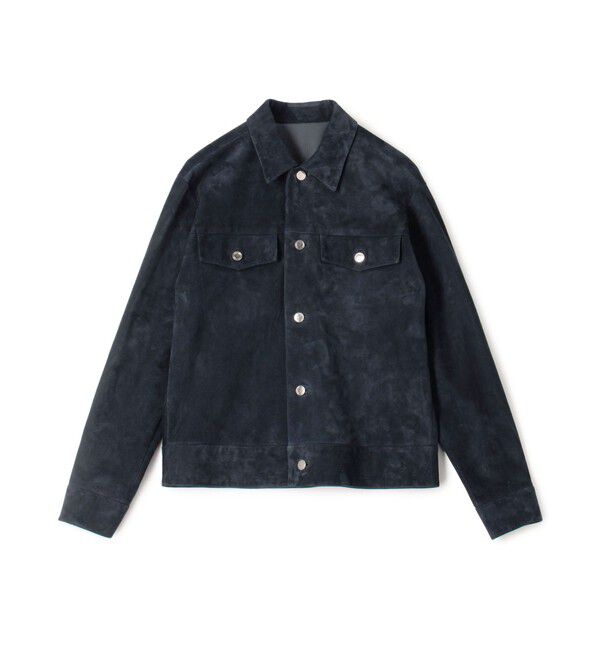 TOMORROWLAND MENS「ゴートスエード Gジャン」|ブルゾン・スタジャン|67 ダークブルー