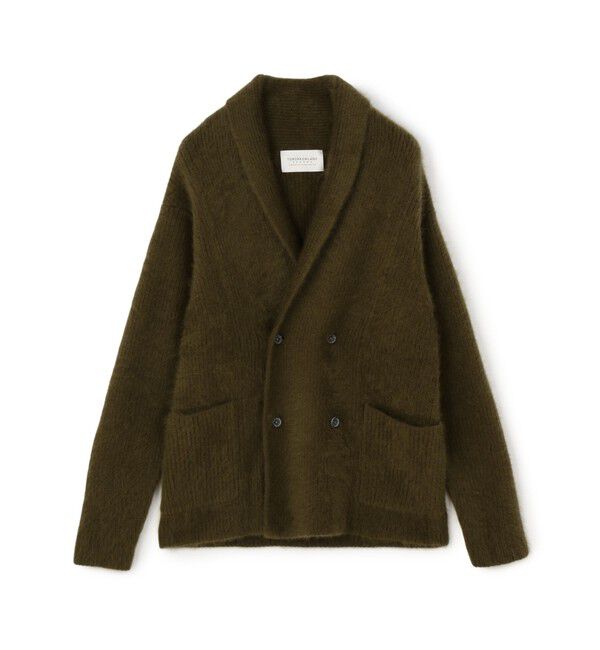 TOMORROWLAND MENS「TOMORROWLAND tricot ラクーンカシミヤ ショールカラーニット」|ニット・セーター|57 カーキ