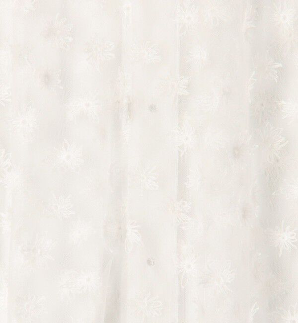 MACPHEE「フラッフィーエンブロイダリー バンドカラーブラウス」|シャツ・ブラウス|