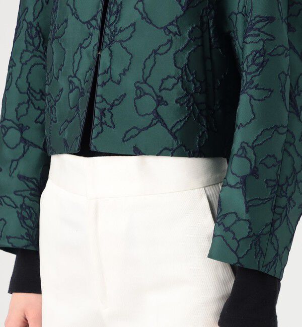 TOMORROWLAND collection「リーニュジャカード コクーンジャケット」|ノーカラージャケット|
