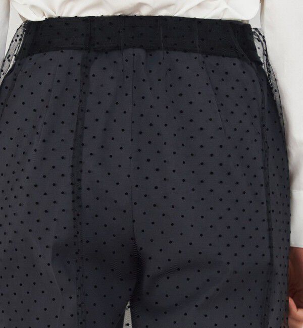 DES PRES「ナイロンチュールドット ペンシルスカート」|タイト|