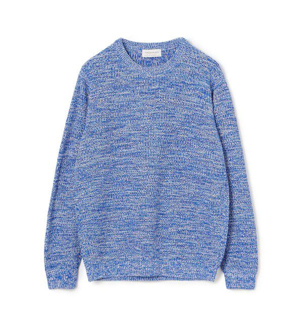 TOMORROWLAND MENS「TOMORROWLAND tricot ギマコットンリネン クルーネックプルオーバー」|ニット・セーター|66 ブルー系