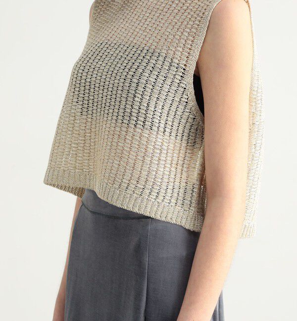 BACCA「オーロラフィルム リネンベスト」|ニット・セーター|