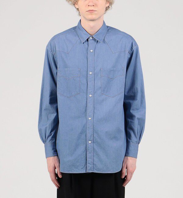 TOMORROWLAND MENS「コットンデニム ウエスタンシャツ」|シャツ・ブラウス|