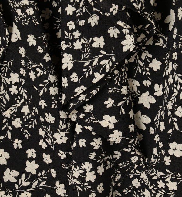 MACPHEE「フラワープリント フロントフリルブラウス」|シャツ・ブラウス|